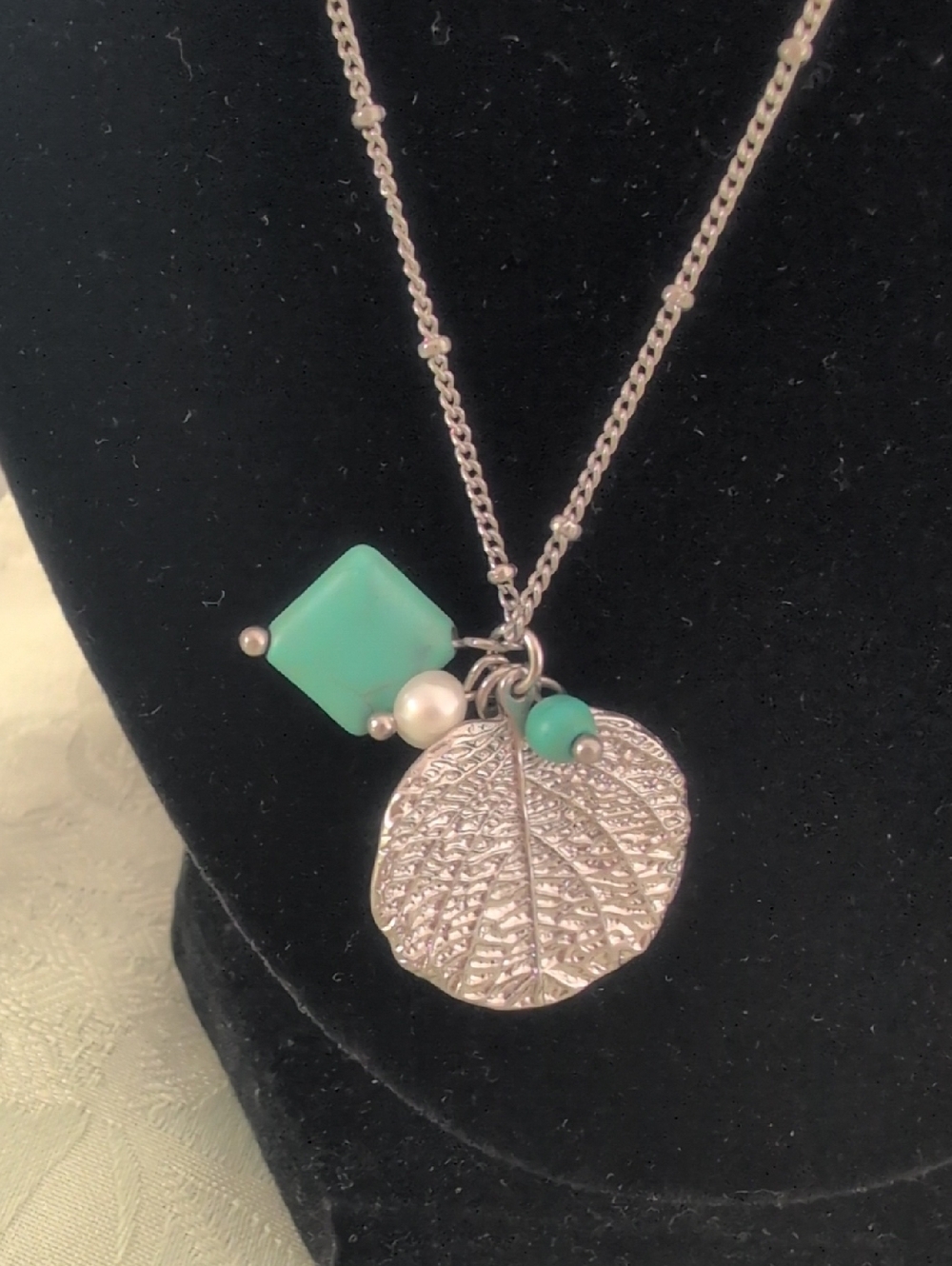 Lia Sophia "Poplar" Pendant Necklace with Turquoise Accent
